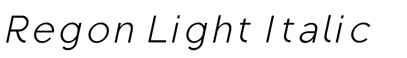Regon Light Italic